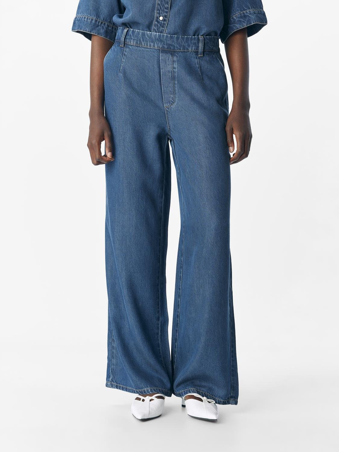 OBJFRAME Trousers - Dark Blue Denim - VERO MODA & VILA Bergvik